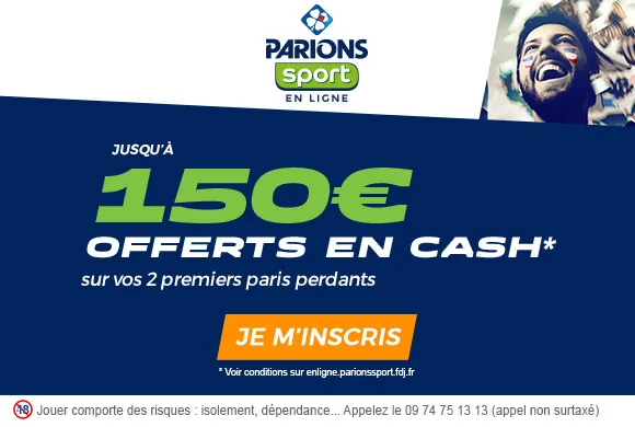 Bonus Parions Sport &#8211; Nouveau : 150€ OFFERTS remboursés en CASH jusqu&rsquo;au 17 décembre !
