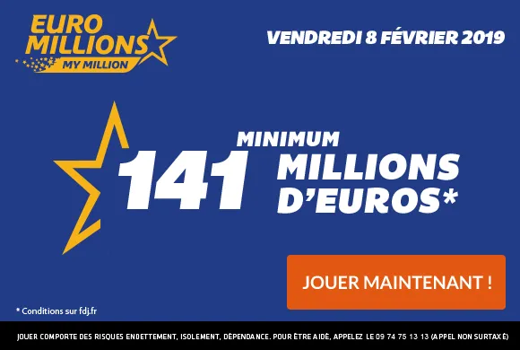 Euro Millions : 141 millions d&rsquo;€ à gagner + 20€ de bonus offerts ce vendredi