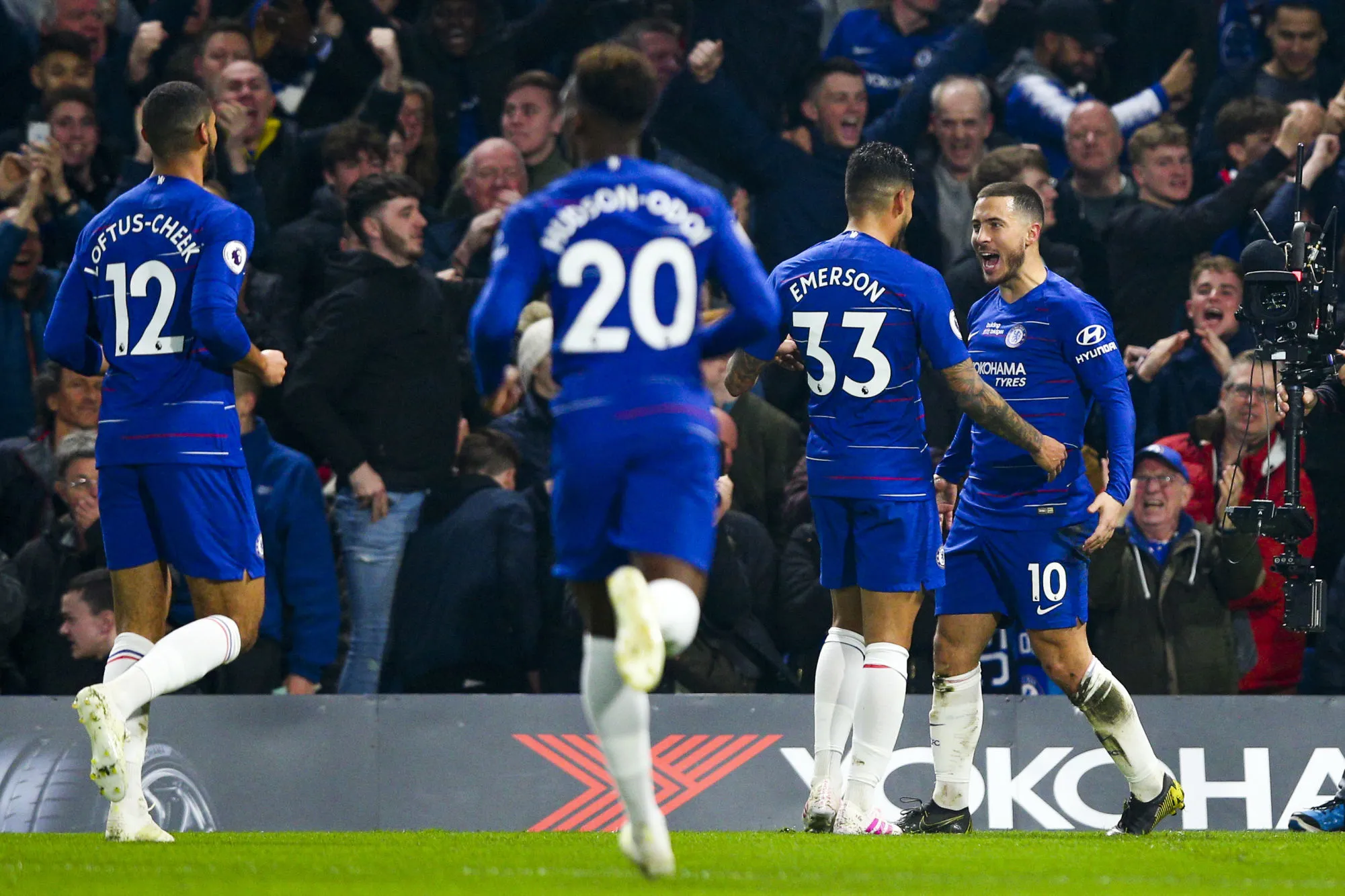 Le Chelsea d&rsquo;Hazard bat West Ham et monte sur le podium