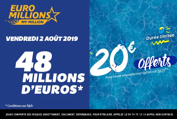 EuroMillions : 48 millions d&rsquo;€ à gagner + 20€ de bonus offerts ce vendredi