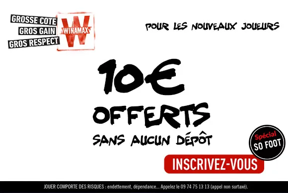 GRATOS : 10€ offerts sans sortir la CB + votre 1er pari de 100€ remboursé en CASH