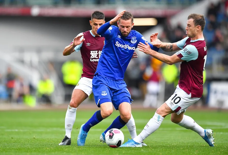 Des ballons avec un slogan anti-racisme en Premier League