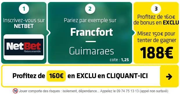 Pronostic Francfort Guimaraes : Analyse, prono et cotes du match de Ligue Europa