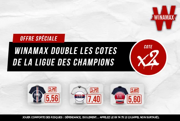 Toutes les cotes de Ligue des champions doublées – Du jamais-vu en France !
