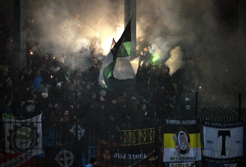 Les supporters du Torpedo Moscou disent au revoir au stade Eduard Streltsov