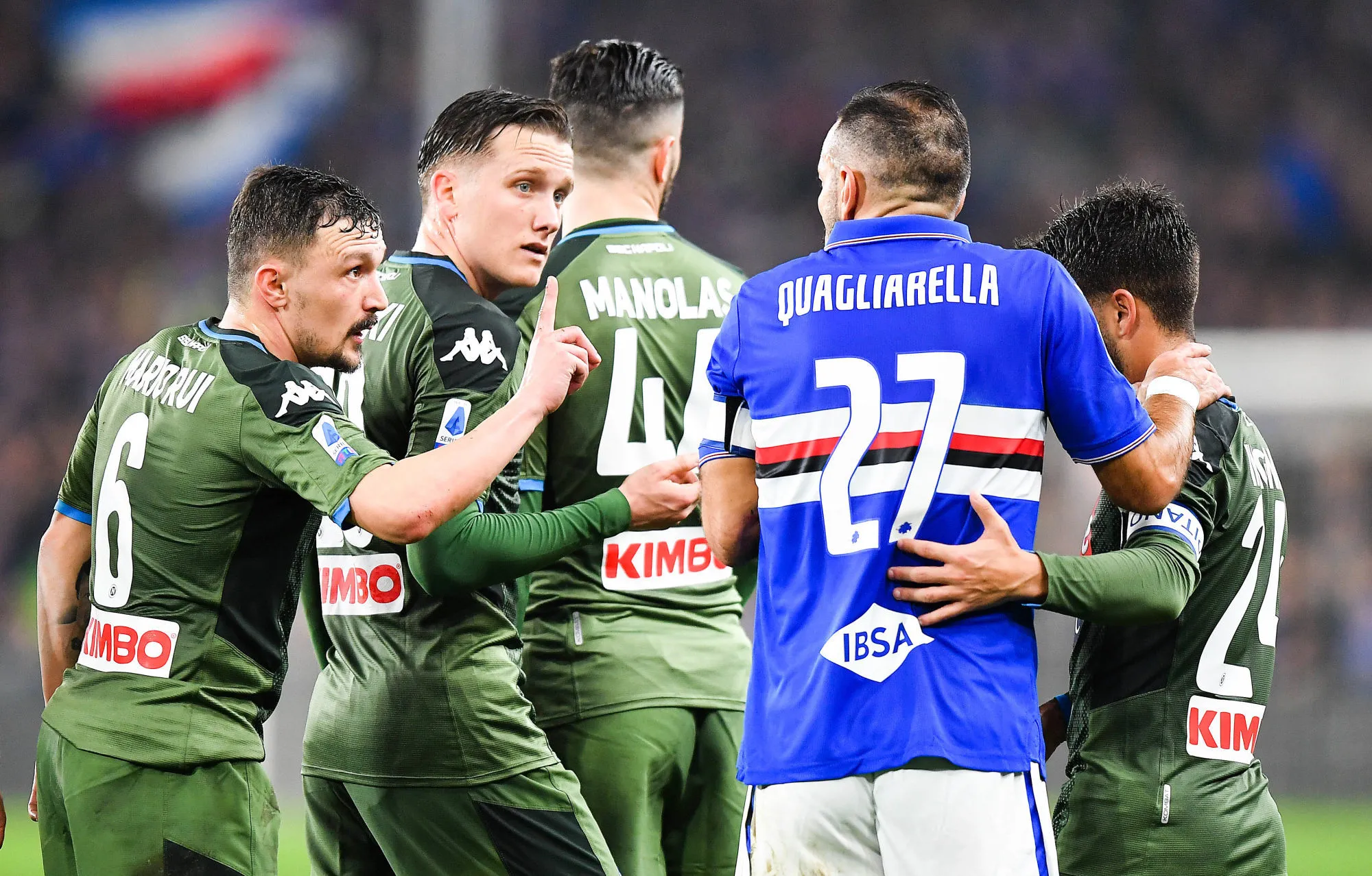 Naples s&rsquo;en sort face à la Samp