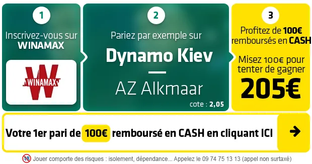 Pronostic Dynamo Kiev AZ Alkmaar : Analyse, cotes et prono du match de Ligue des champions