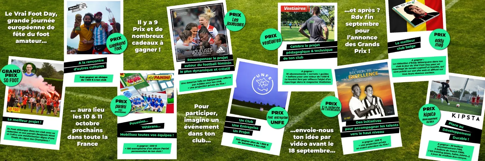 Tous les Prix à gagner du Vrai Foot Day 2020