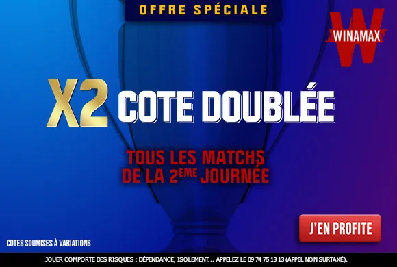 DERNIER JOUR : Winamax double les cotes de tous les matchs de Ligue des champions ce mercredi