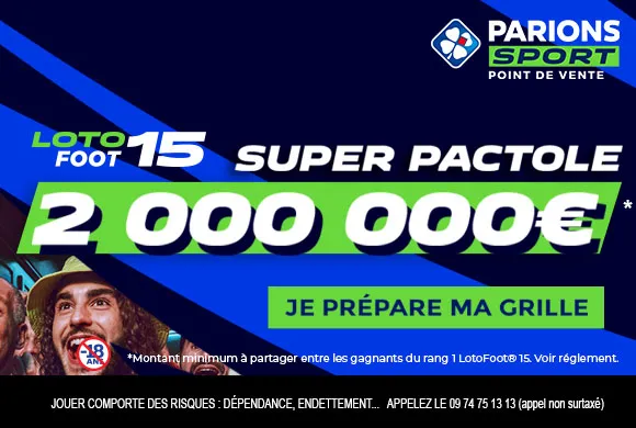 Lotofoot 15 &#8211; Super Pactole de 2 millions d&rsquo;€ ce week-end !