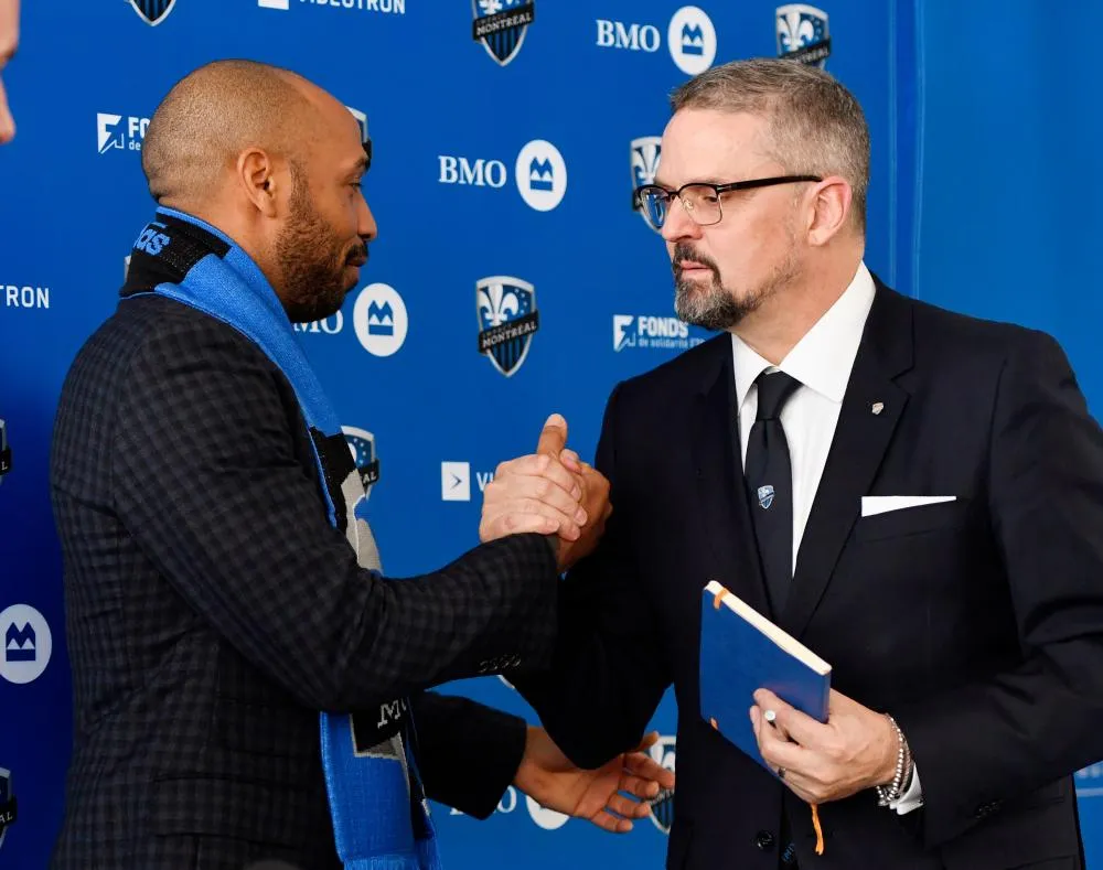 Le président du Club de Foot Montréal réagit au départ de Thierry Henry
