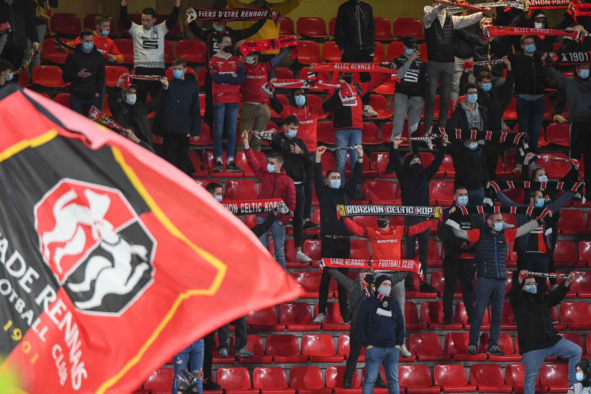 Les supporters rennais se sont réunis avec leurs joueurs