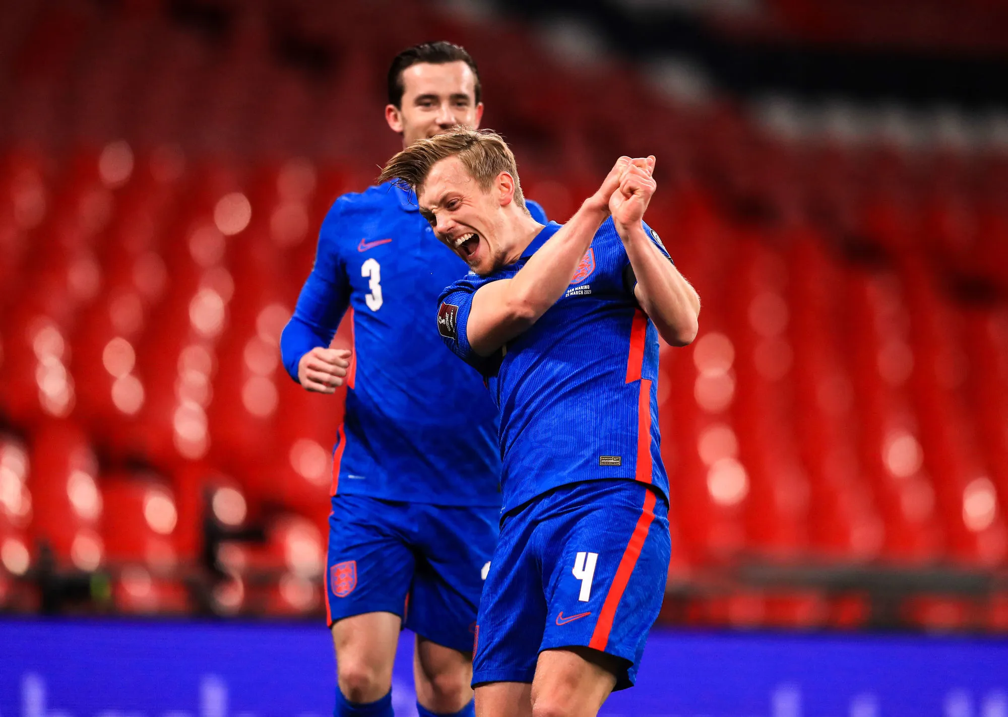 L&rsquo;Angleterre déroule contre Saint-Marin, doublé de Calvert-Lewin