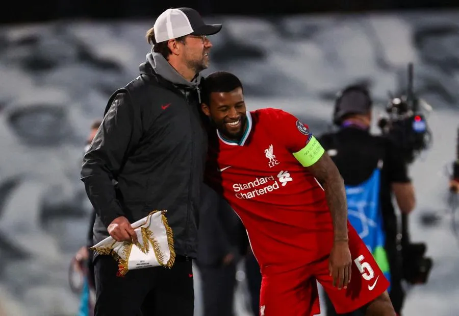 Klopp : «<span style="font-size:50%">&nbsp;</span>Adieu Gini Wijnaldum, tu es une légende de Liverpool<span style="font-size:50%">&nbsp;</span>»