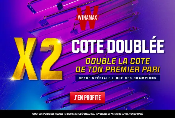OFFRE RARISSIME : Winamax double les cotes sur tous les 8es aller de Ligue des champions (dont PSG – Real) !