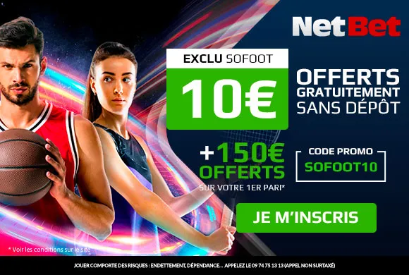 Bonus NetBet EXCLU : 10€ GRATUITS + 150€ offerts pour parier !