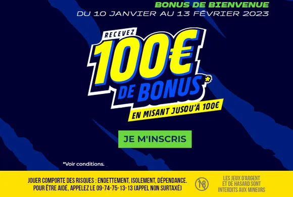Bonus ParionsSport : Misez 50€ et récupérez 100€ peu importe le résultat de votre pari !
