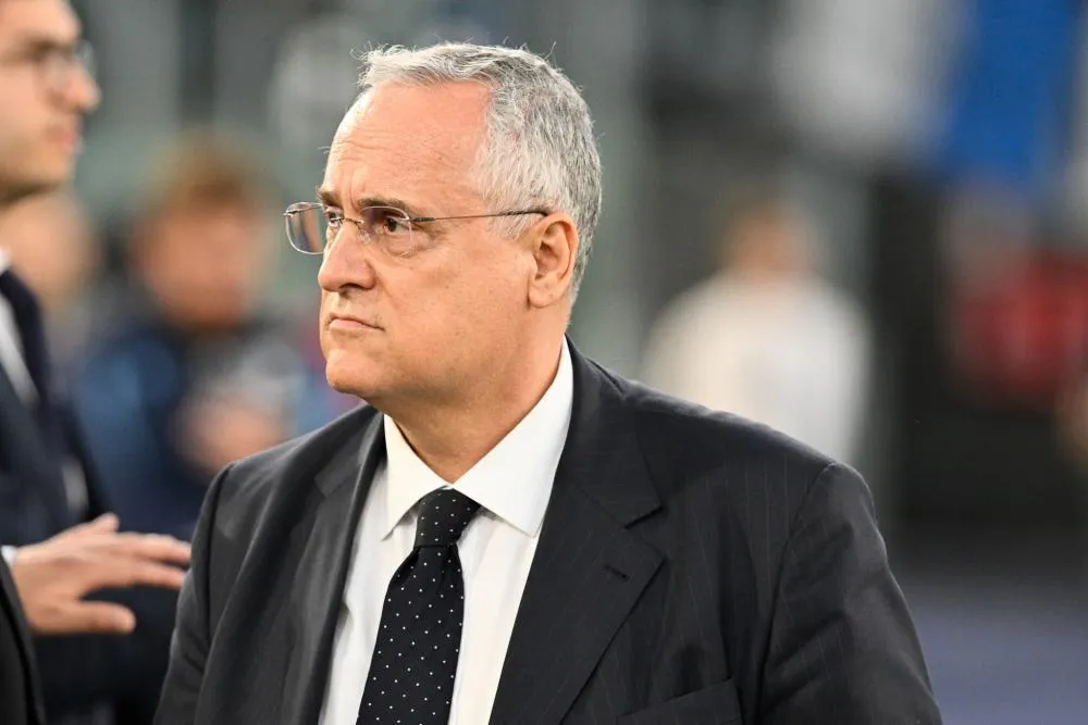 Claudio Lotito, le président et propriétaire de la Lazio, entre au Sénat italien