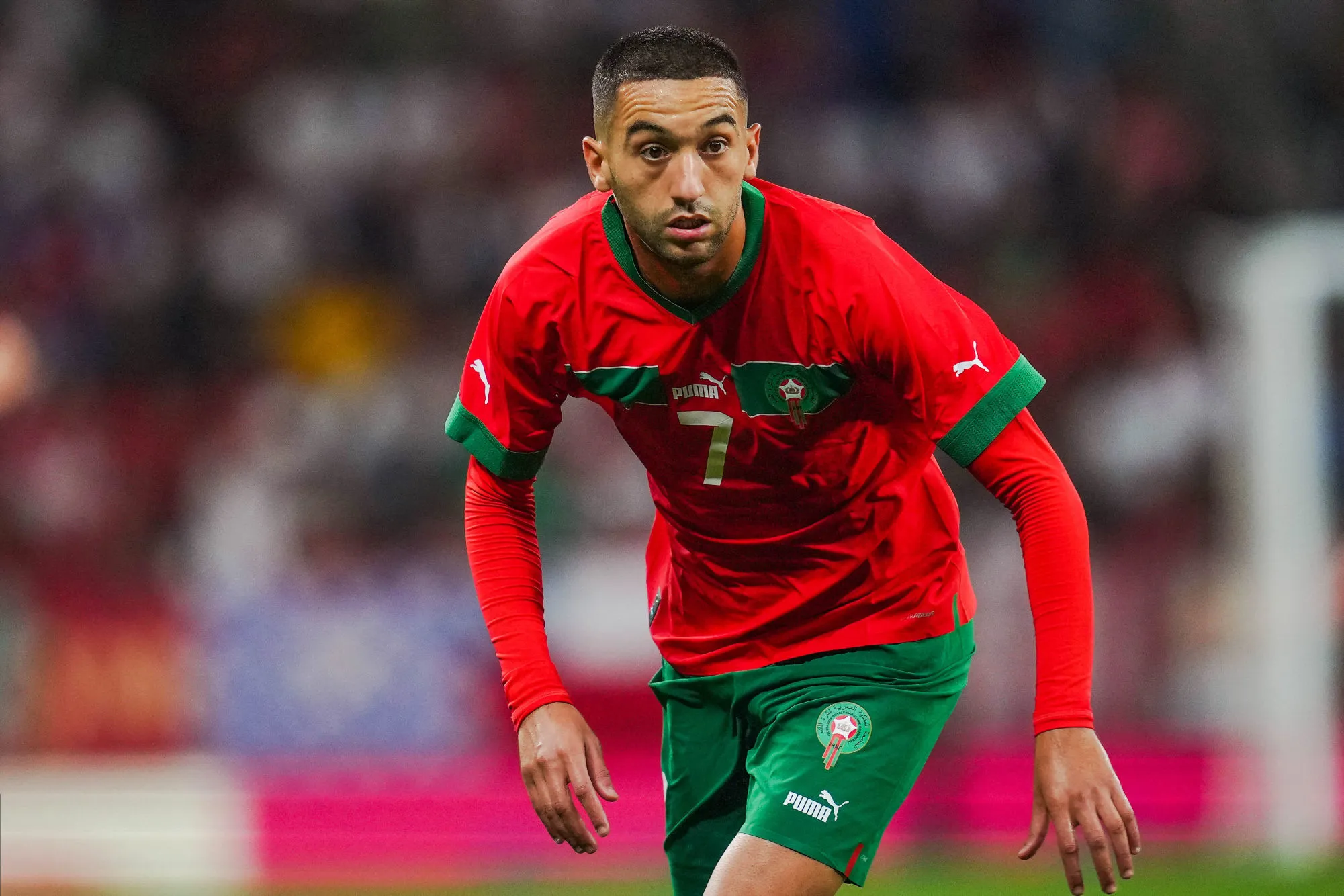 Le très beau but d&rsquo;Hakim Ziyech avec le Maroc face à la Géorgie