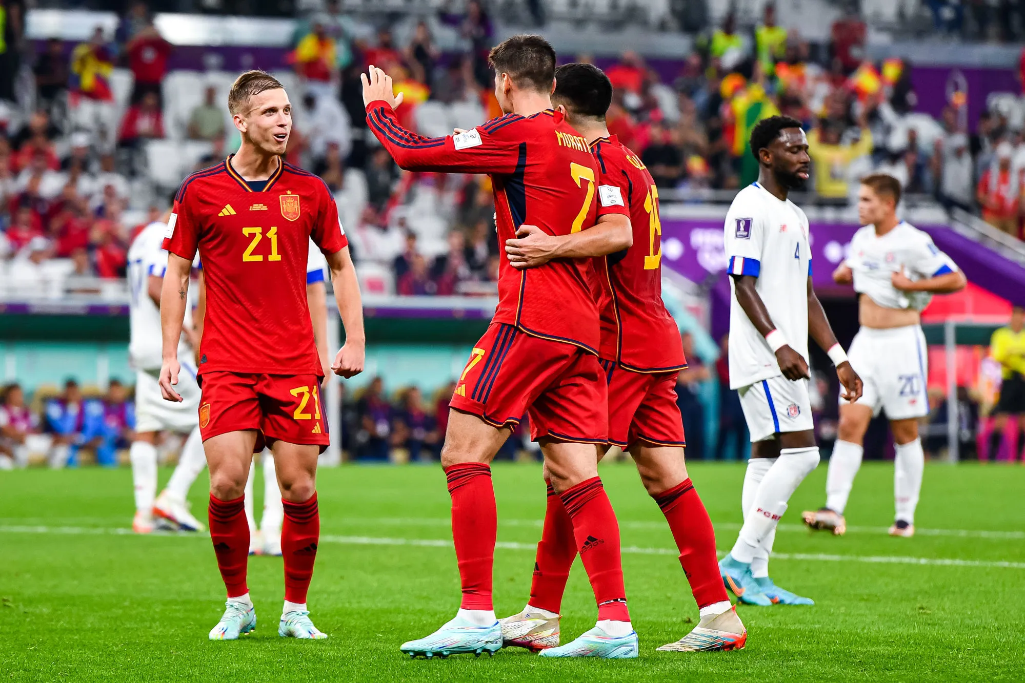 L&rsquo;Espagne a réussie 537 passes lors de la première mi-temps face au Costa Rica