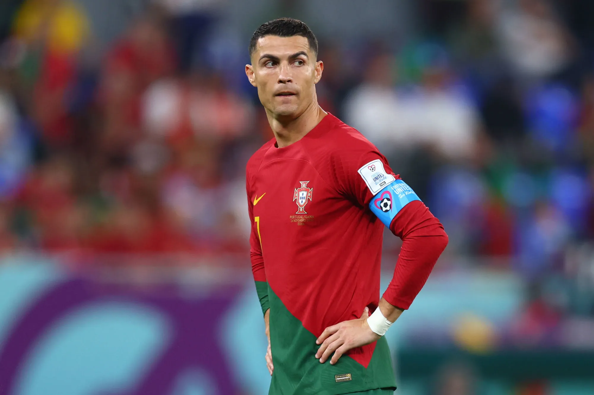 Cristiano Ronaldo devient le deuxième capitaine de l&rsquo;histoire à disputer un Mondial sans club