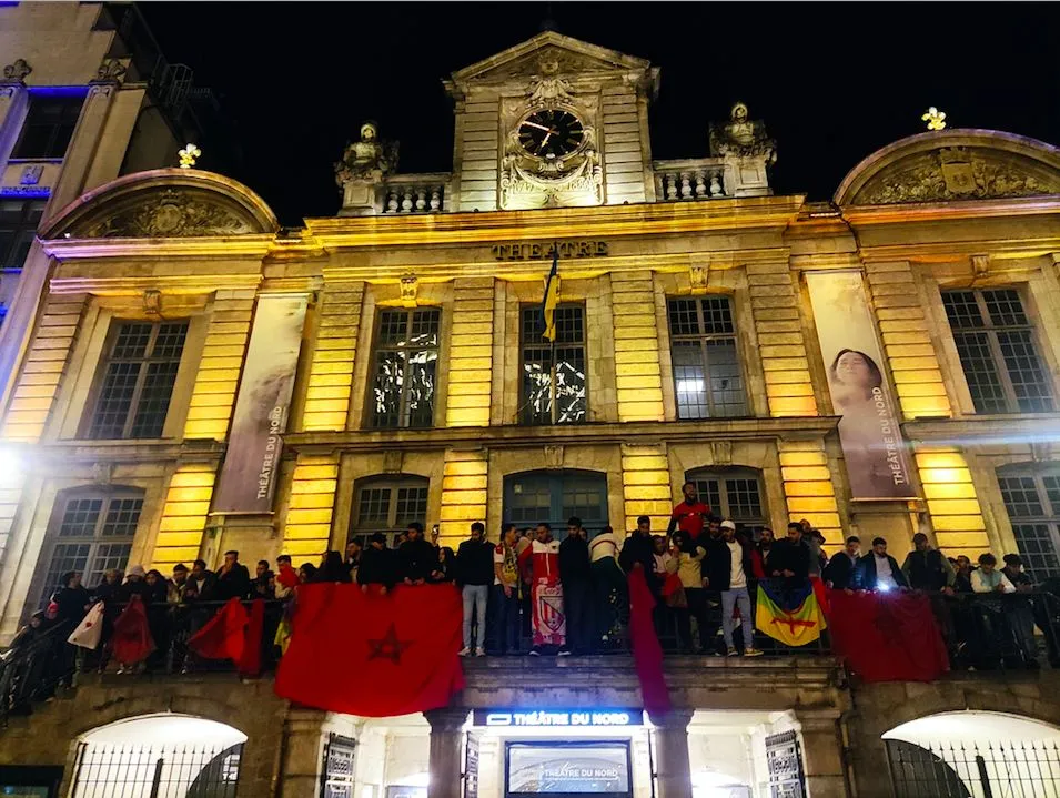 La folie s’est emparée de Lille après la qualification du Maroc