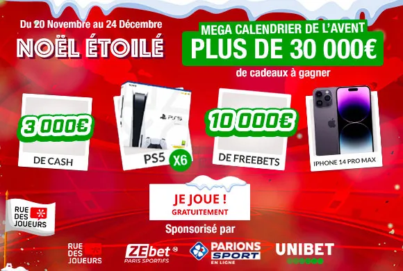 30.000€ de cadeaux offerts à gagner (PS5, iPhone14 Pro Max, Fifa 23, TV…) !