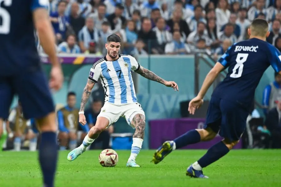 Maillot Argentine Rodrigo De Paul 7 Domicile Coupe du monde 2022