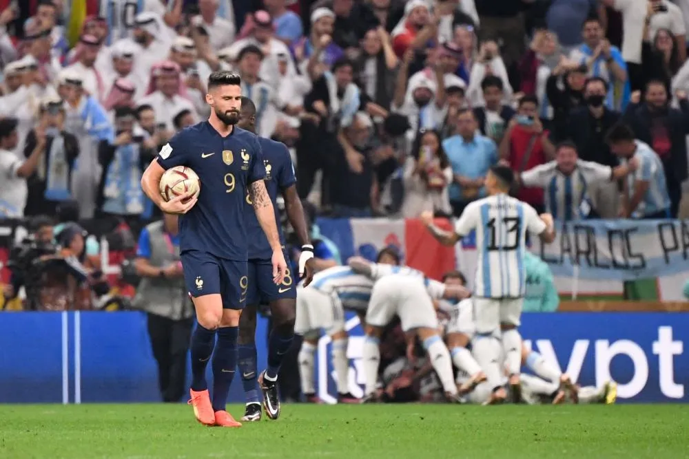 La France menée 2-0 par l&rsquo;Argentine à la pause