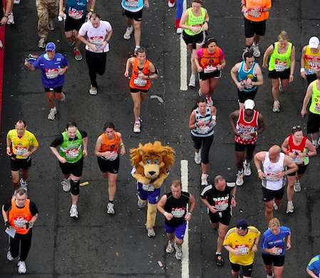 Stamford the Lion au marathon