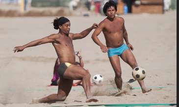 Ronaldinho à la plage