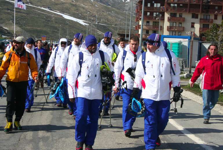 Photo : Les Bleus deux par deux