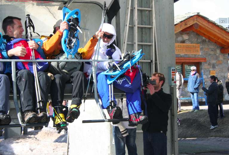 Photo : Domenech sur le télésiège
