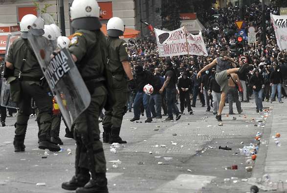 Ballons dans la manifestation