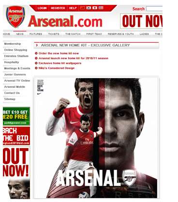 Fabregas, mannequin pour Arsenal