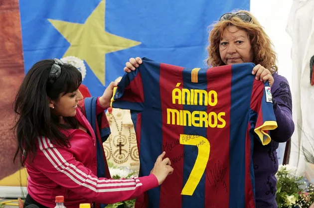 David Villa soutient les mineurs