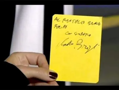 Le carton dédicacé de Melo