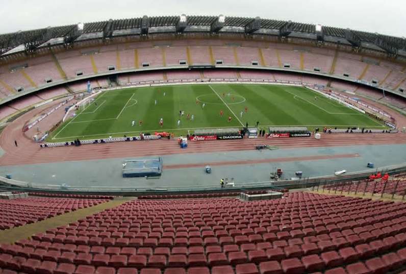 Le stade de Naples vandalisé