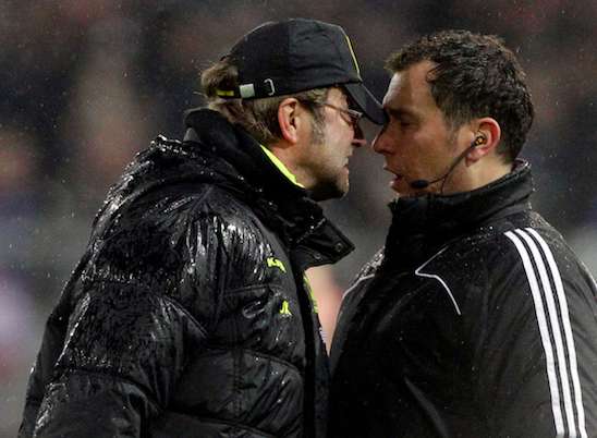 Photo : Klopp s&rsquo;en prend à l&rsquo;arbitre