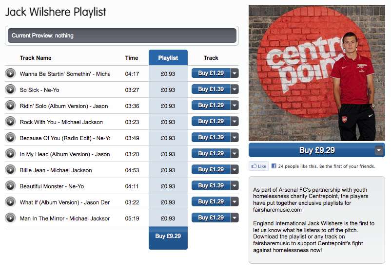Wilshere aime Michael Jackson