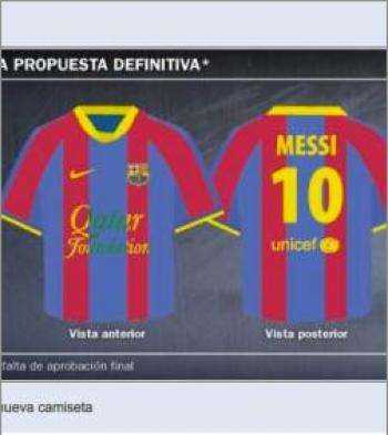 Photo : Maillot sponsorisé du Barça