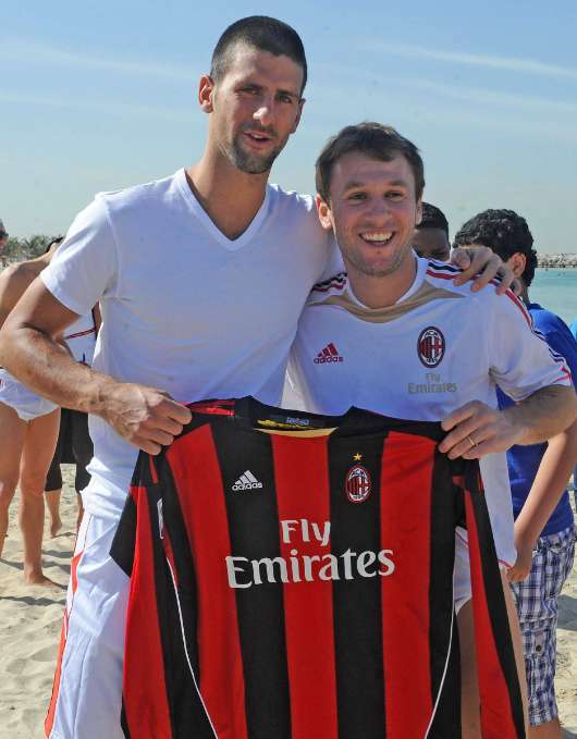 Photo : Novak Djoković et Cassano