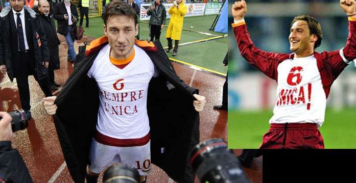 Photo : Le clin d&rsquo;œil de Totti