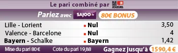 Pronos du jour : Gagnez 1661 € !