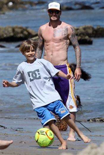 Photo : Beckham à la plage