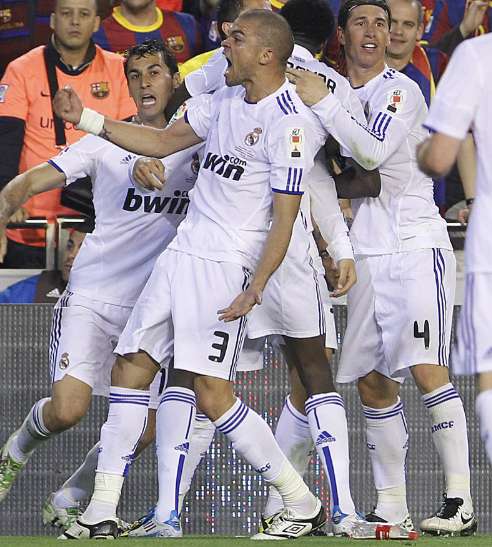 Pepe, Mourinho et Cristiano Ronaldo