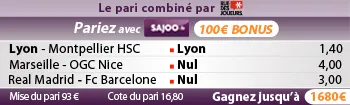 Pronos du jour : Gagnez 1680 € !