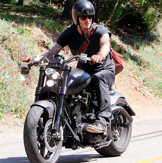 Photo : Beckham sur la route