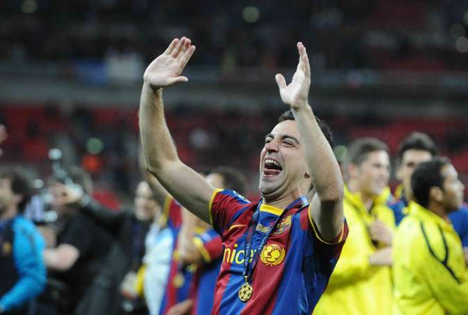 Photo : La joie de Xavi