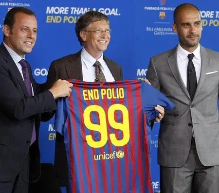 Photo: Guardiola et Bill Gates